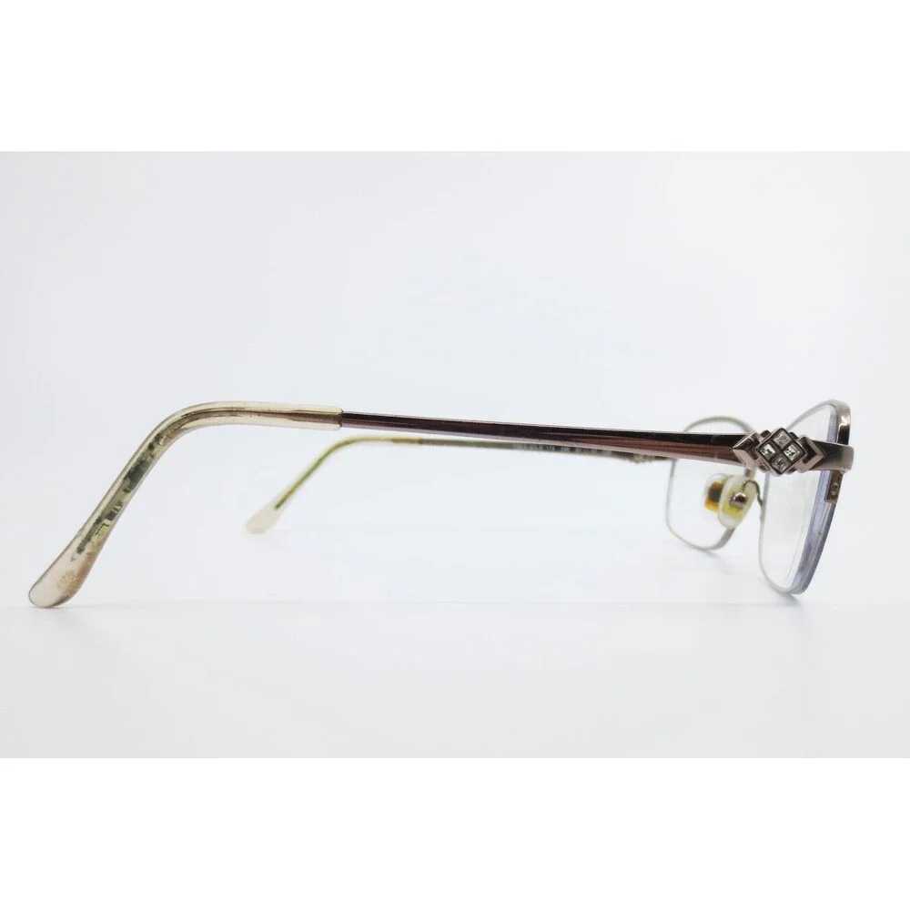 Tres Jolie by Marchon 173 220 Bronze Semi Rimless Rectangular Eyeglasses